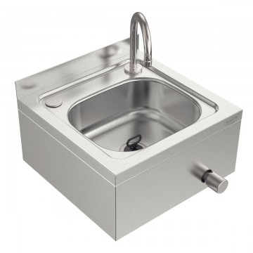 Lavatório Industrial de Parede em Aço Inox com acionamento com joelho - Tramontina